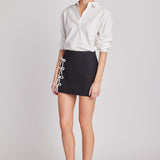 Renee Bow Cut Out Mini Skirt