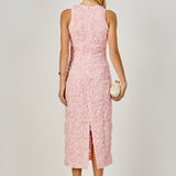 Floral Applique Midi Dress