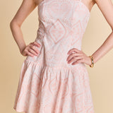 Eyelet Drop Waist Mini Dress