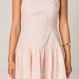 Eyelet Drop Waist Mini Dress