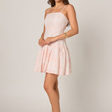 Eyelet Drop Waist Mini Dress