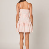 Eyelet Drop Waist Mini Dress