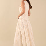 Denali Floral Embroidered Sleeveless Midi Dress