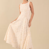 Denali Floral Embroidered Sleeveless Midi Dress