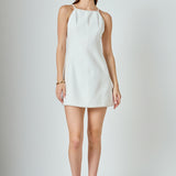 Pearl Trimmed Midi Dress