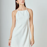 Pearl Trimmed Midi Dress