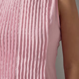 Annabelle Organza Pintuck Sleeveless Midi Dress