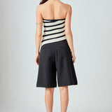 Strapless Striped Knit Top