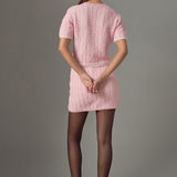 Check Knit Mini Skirt