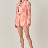 Floral Jacquard Blazer