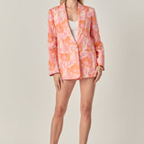 Floral Jacquard Blazer