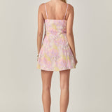 Rosette Jacquard Mini Dress