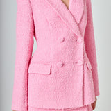 Emily Tweed Cinched Double Breasted Blazer