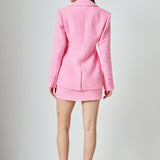 Emily Tweed Cinched Double Breasted Blazer