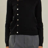 Knit Cardigan with Cross Over Buttons