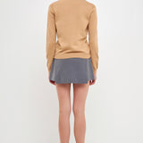 Knit Cardigan with Cross Over Buttons