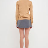 Knit Cardigan with Cross Over Buttons