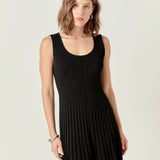 Sloane Contrast Ribbed Knit Mini Dress