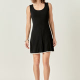 Sloane Contrast Ribbed Knit Mini Dress