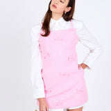 Gracie Bow Embellished Sleeveless Mini Dress