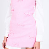 Gracie Bow Embellished Sleeveless Mini Dress