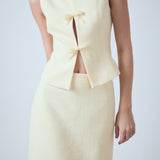 Mila Bow Embellished Sleeveless Top