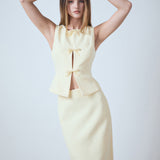 Mila Bow Embellished Sleeveless Top