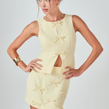 Mila Bow Embellished Sleeveless Top