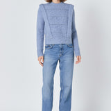 Chunky Wool Knit Detailed Sweater