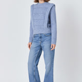 Chunky Wool Knit Detailed Sweater