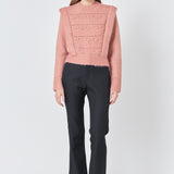 Chunky Wool Knit Detailed Sweater