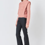 Chunky Wool Knit Detailed Sweater