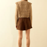 Chunky Wool Knit Detailed Sweater