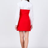 Strapless Bow Accent Mini Dress