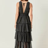 Tiered Polka Dot Maxi Dress