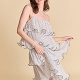 Wired Polka Dot Tiered Maxi Dress