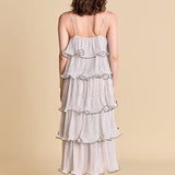 Wired Polka Dot Tiered Maxi Dress