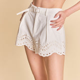 Embroidered High Waisted Relaxed shorts