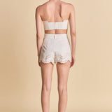 Embroidered High Waisted Relaxed shorts