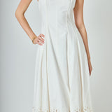 Embroidered Flounce Maxi Dress