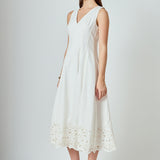 Embroidered Flounce Maxi Dress