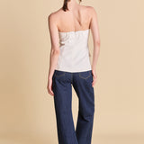 Strapless Buttoned Top