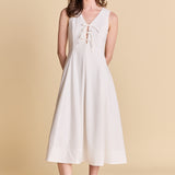 Front Bow Tie Midi Dress