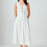 Front Bow Tie Midi Dress