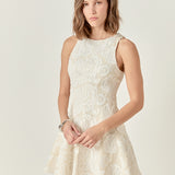 Floral Embroidered Mini Dress