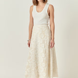 Denali Floral Embroidered Maxi Skirt