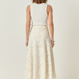 Denali Floral Embroidered Maxi Skirt