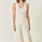 Denali Floral Embroidered Maxi Skirt