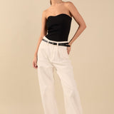 Knit Strapless Top