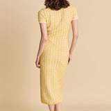 Check Sweater Midi Dress